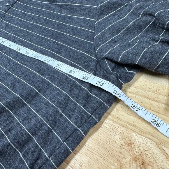 Marine Layer NWT Double Knit Henley in Faded Black and White Men's Size XXL - Picture 8 of 9